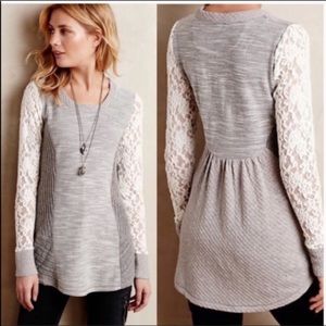 Anthropologie Saturday Sunday lace sleeved top
